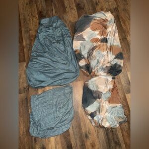 Set of Two Copper Pearl crib sheet and changing table cover